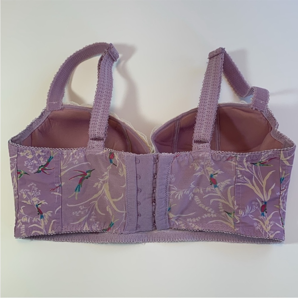 ๐๐ฆ FREYA Lilac Longline Bra - 30F - Bird Print ๐ฆ๐ - Picture 6 of 10